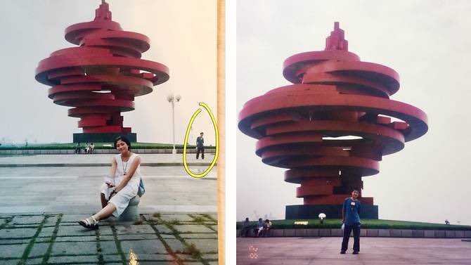 A Married couple in China discover they appeared in same photograph as teenagers. 
CHENGDU, Sichuan: A married couple in China recently found out that they had unknowingly crossed paths nearly 20 years ago, thanks to an old photograph stashed away in a family album.