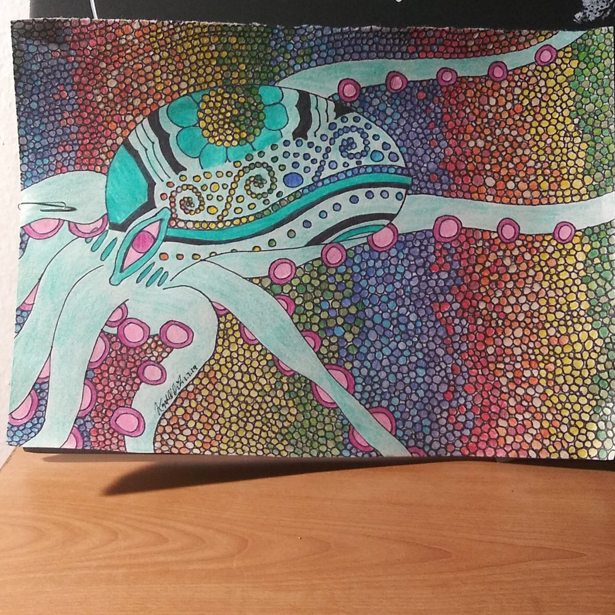 FKAJaneDoe's tweet photo. || Rainbow Rain || #draw #drawing #sketch #color #colors #coloring #art #artist #rainbowrain #octopus #rainbow #ocean #rainbowocean #technicolor #beauty #theraputic https://t.co/OcEaoM2Wui