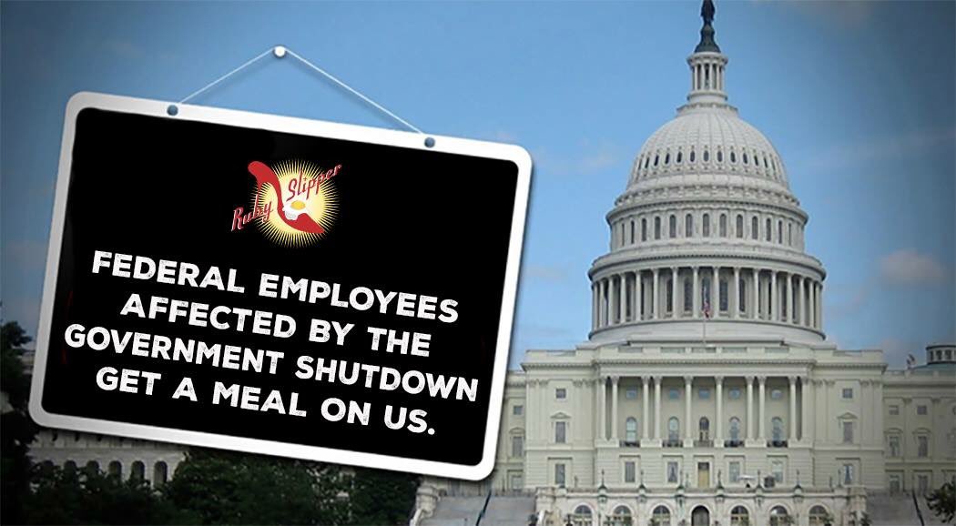 SharonAOBrien's tweet image. Kudos to Ruby Slipper Cafe with locations throughout New Orleans and also Baton Rouge, Orange Beach,Mobile and Pensacola for stepping up to acknowledge federal employees affected by the shutdown.  Hope more businesses should follow your example. #rubyslippercafe
