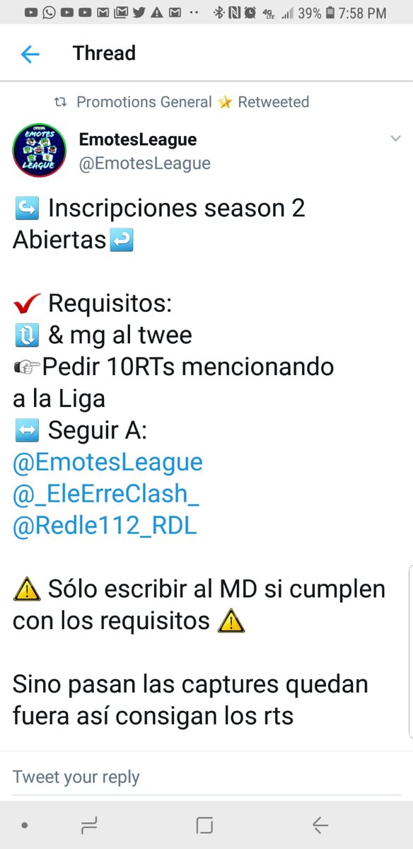 10 rt para entrar a @EmotesLeague Pls