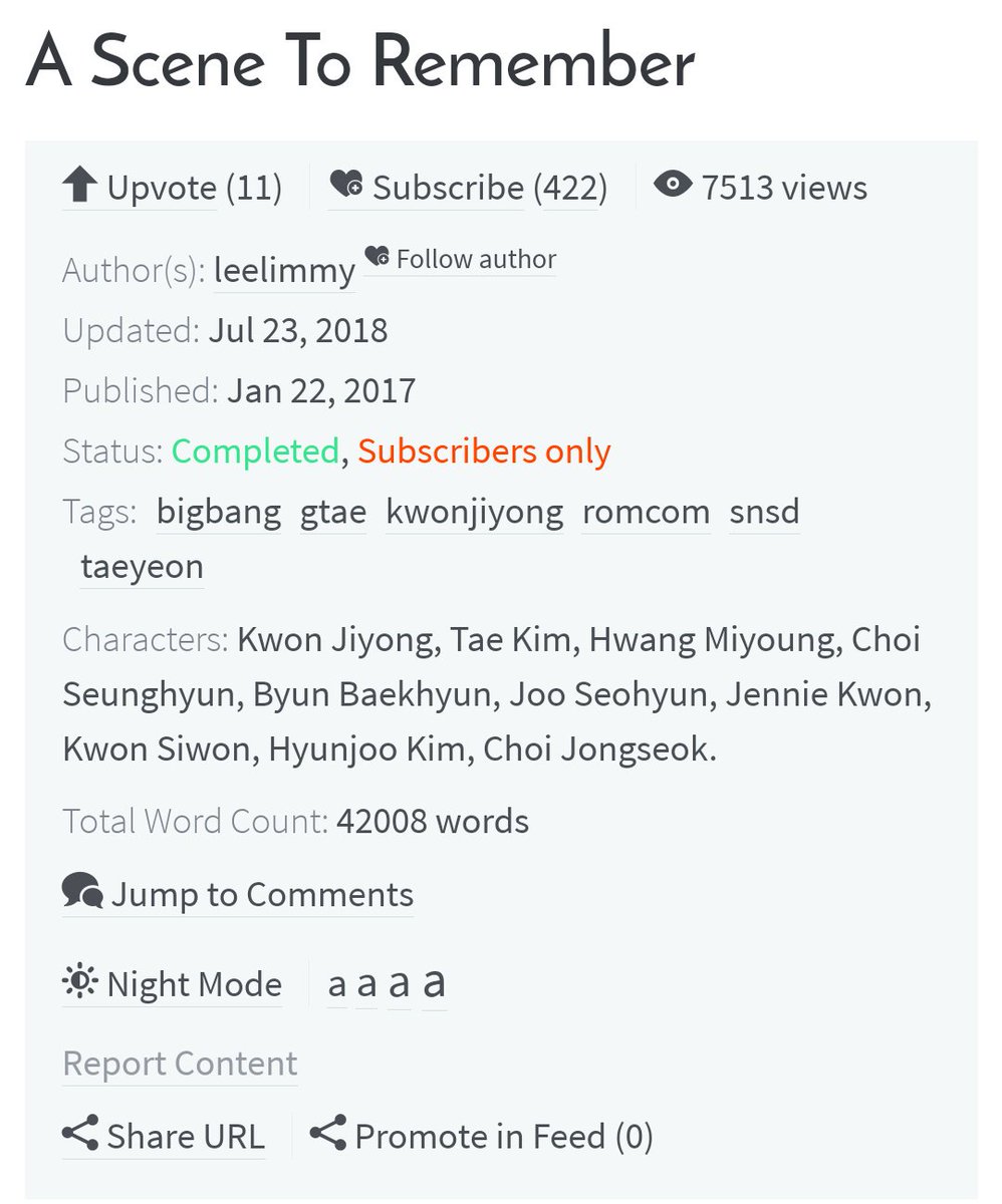 A Scene to Remember - LeelimmyCompleted https://www.asianfanfics.com/story/vie...