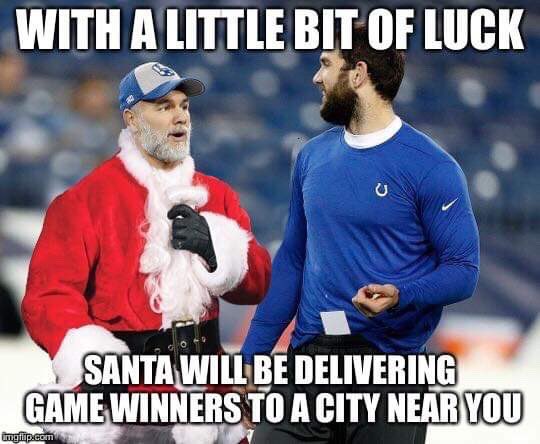 GatewaySF's tweet photo. Who knew Santa was only 46 years old!! 🏈🐐🎅🏼 @adamvinatieri @PatMcAfeeShow @Colts 
#ForTheBrand 
#GOAT https://t.co/UEBSRtJUME