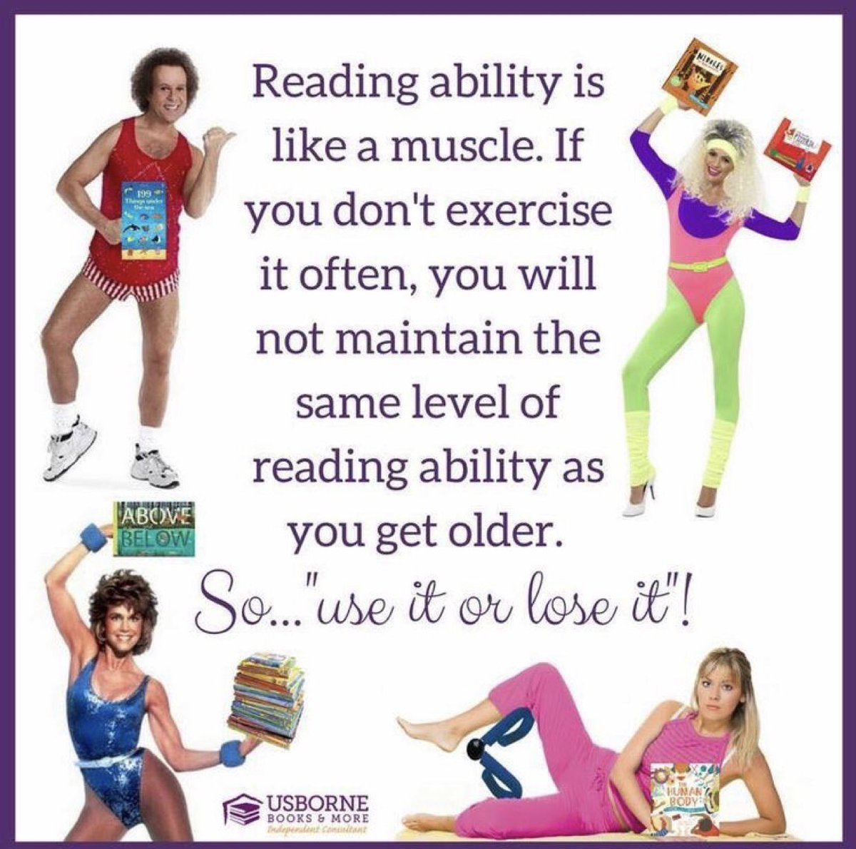 UBAMwithTDeLano's tweet photo. Purposeful tip of the day! Use it or lose it! 📖📚💪🏼💪🏼 Keep reading, friends! #usbornebooks #purposefultip #tipoftheday #keepreading #literacy #readingability #muscle #useitorloseit #richardsimmons #theelitesuite #readingandmorewithtiffany https://t.co/fsFCgSe7z2