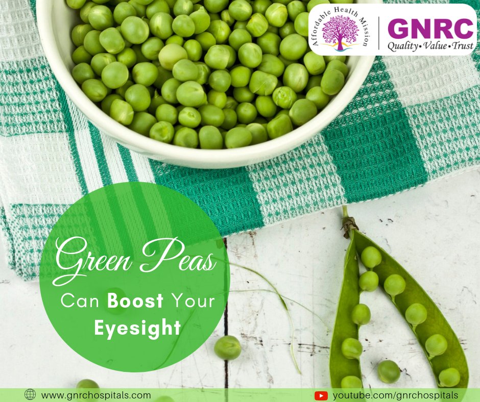gnrchospitals's tweet photo. Lutein and Vitamin A present in #Peas protects your eyes. Lutein can protect you from #Cataracts, #MacularDegenaration, and #LossOfVision in old age. Vitamin A helps keep the surface of your eyes healthy.
#GNRC #HealthForAll https://t.co/rvg8avCUeX