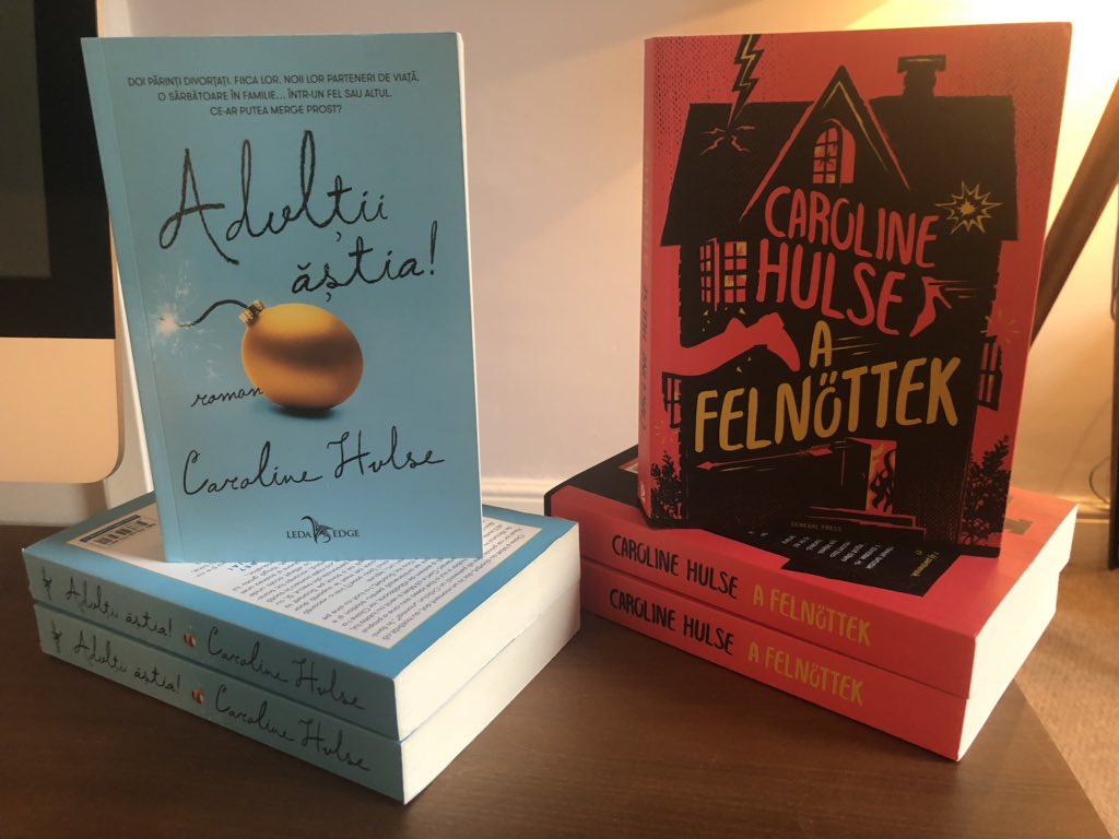More #TheAdults overseas book covers — Romania and Hungary this time. 
I had to share the Hungary one.
The ‘haunted house during an apocalypse’ vibe is my favourite so far. Love it.