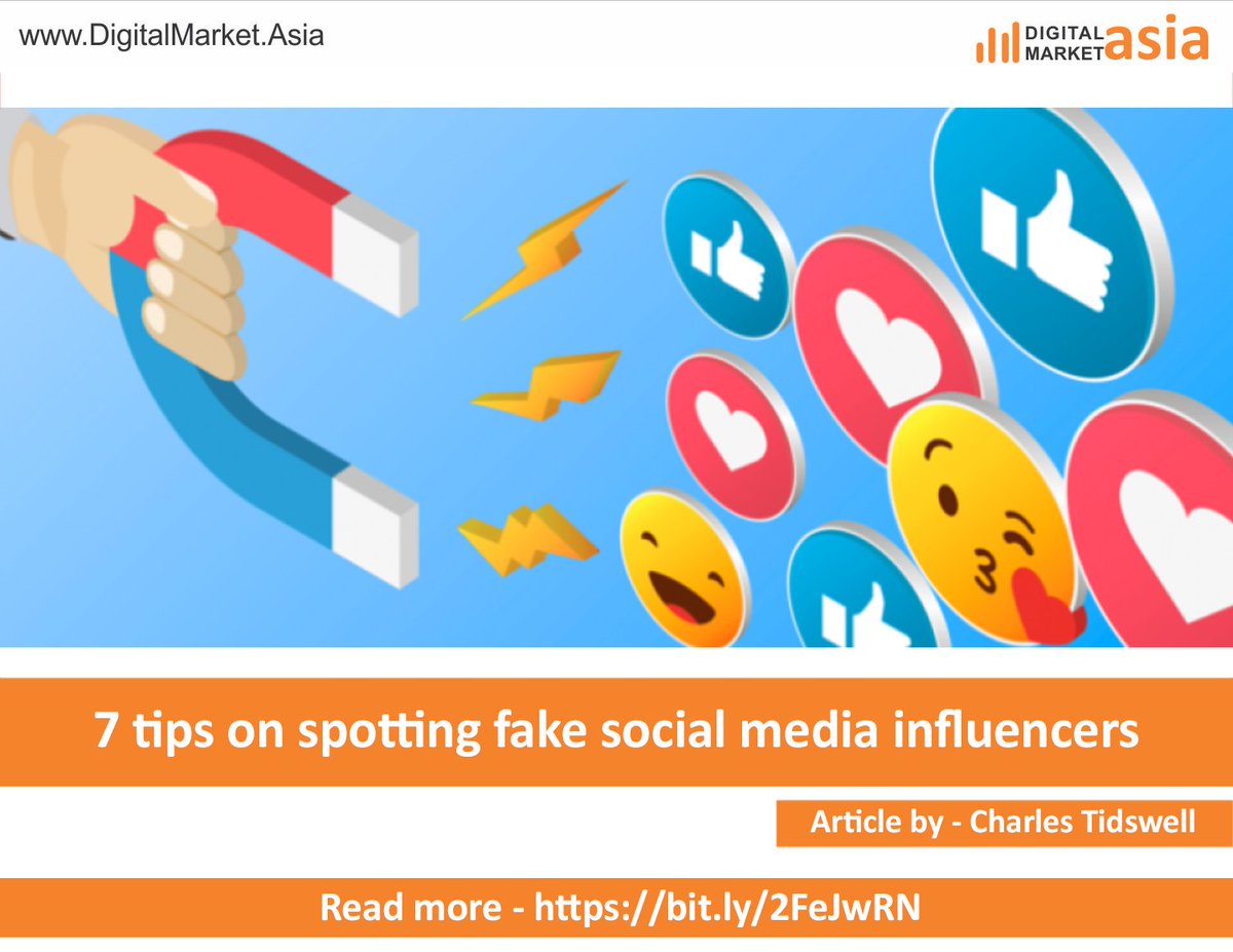 DigitalMktAsia's tweet photo. 7 tips on spotting fake #SocialMedia #influencers
https://t.co/9ptI7L8NkZ
@charlestidswell #InfluencerMarketing #SocialMediaInfluencers @SocialBakers https://t.co/NOwWNHlkmN