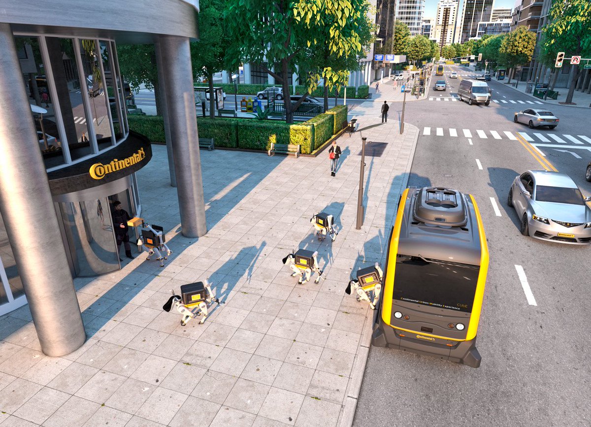 QboticsLabs's tweet photo. Robot delivery dogs deployed by self-driving cars are coming..........
#robotics #robots #qbotics #rosbooks
https://t.co/gsIinJO5uD https://t.co/BCNBs7Et7i