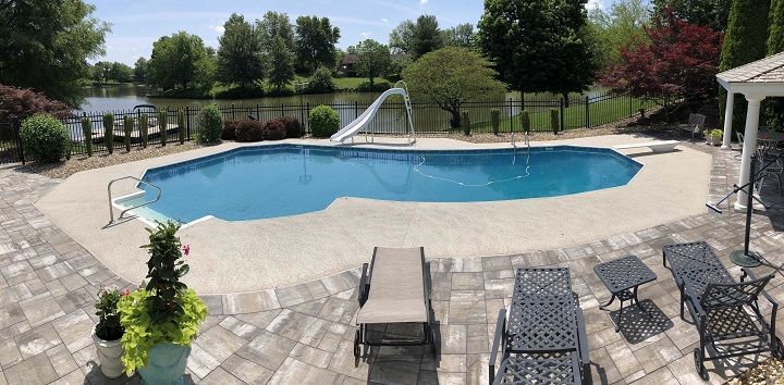 Concrete stamping using decorative overlays can transform your pool patio into a refreshed living area!

Call (619) 443-2318 for a professional concrete contractor!
SanDiegoDecorativeConcrete.com