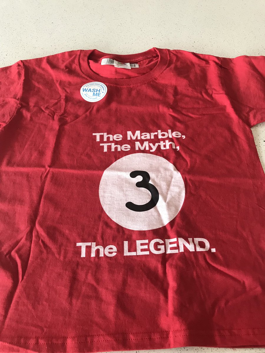 Superdashmarbl1's tweet photo. This just turn up in the mail.  Hey @Jellesmarbles is the logo supposed to be in the middle of the shirt???  It’s not even close if it’s supposed to be 😂😂 #Rednumber3 #rn3 #sandmarblerally #Marblelympics https://t.co/AnZcBnme7W