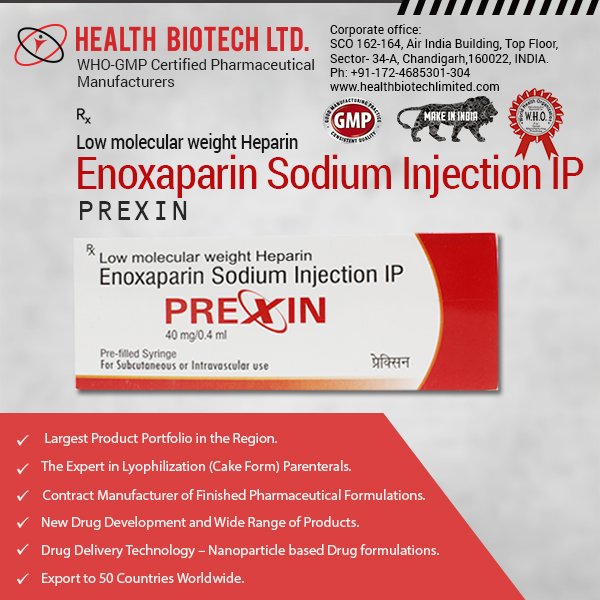 Maxgar_net's tweet photo. @healthbiotech we manufacturer #Enoxaparin in our #WHOGMP #GLP #ISO certified facility. https://t.co/DSCLFb7GKc