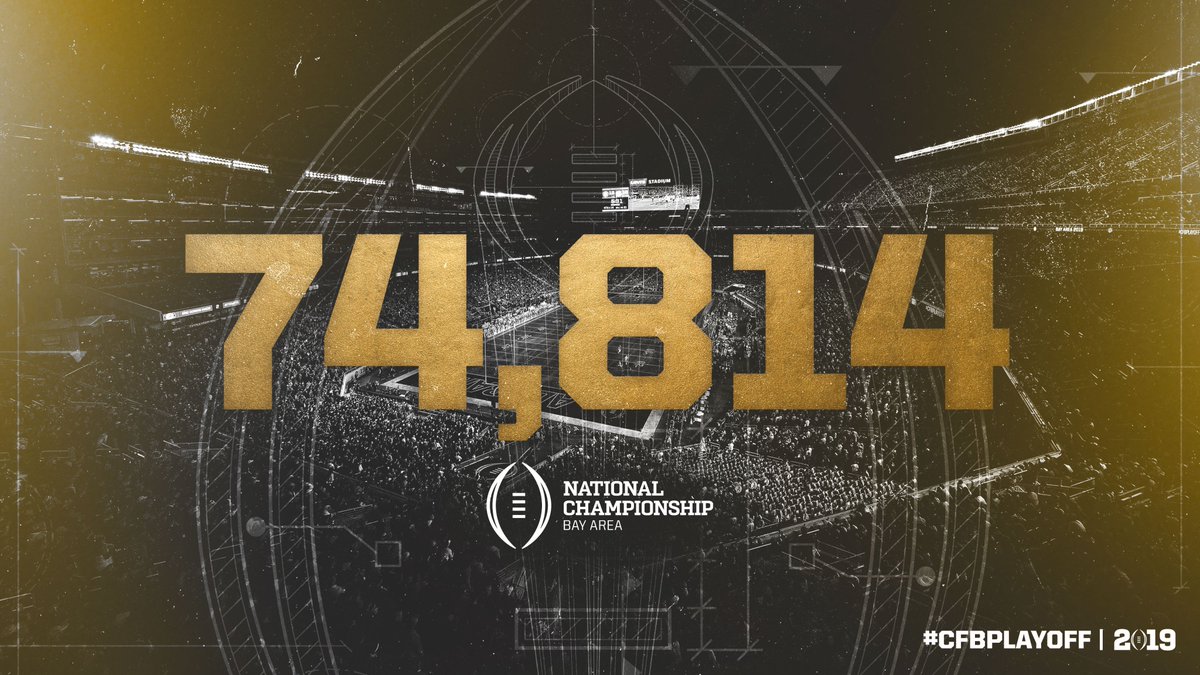 CFBPlayoff's tweet photo. #RollTide #ALLIN fans, as well, as #CFBPlayoff fans came near and far to the Bay Area. Thank you. https://t.co/GqLE3UZ2ok