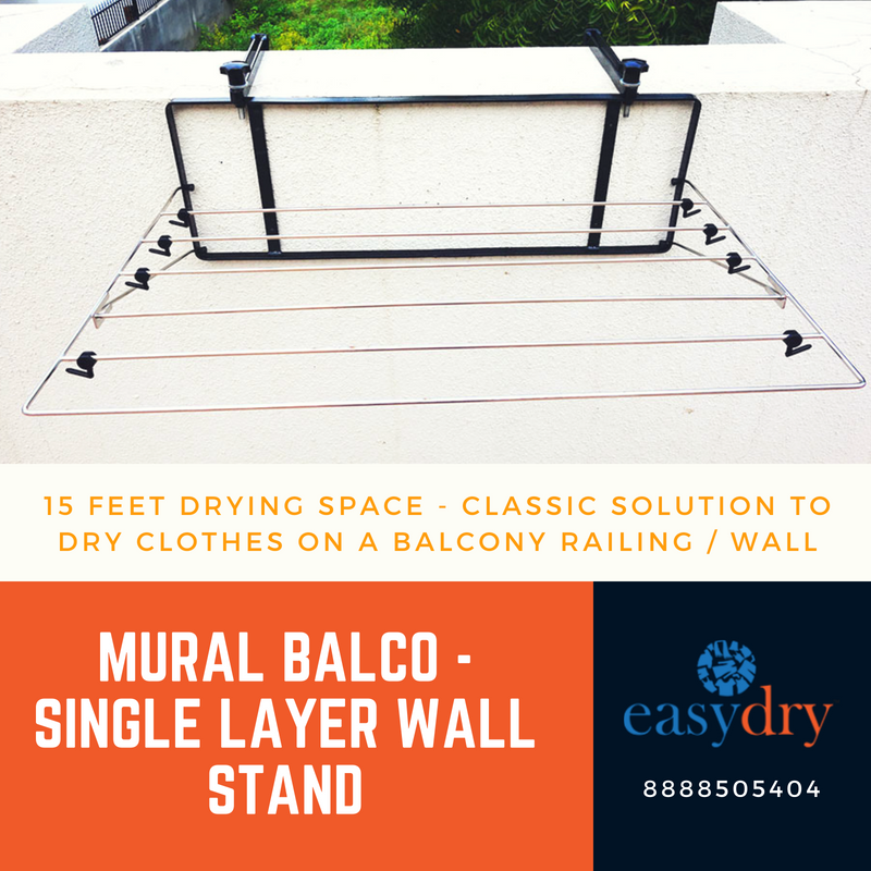 EasyDrySystems's tweet image. #MuralBalco is space saver and completely foldable. It is a single layer wall stand. It is a classic solution to dry clothes on a balcony railing / wall. Buy it now on easydrysystems.com/mural-balco-wa…
#SpaceSaver #CompletelyFoldable #ClothesDryingSystems #EasyDrySystem