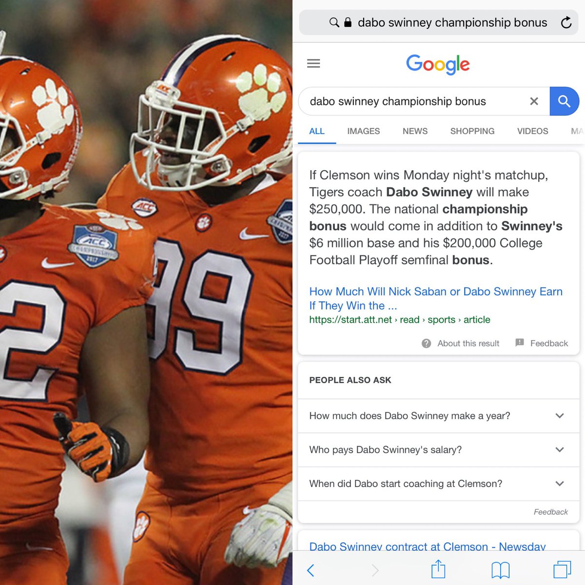 s_morgan3's tweet photo. @stephenasmith @AlabamaFTBL @finebaum I think Dabo has more to celebrate than the players who played @KingJames its Chess out here ♟ he is the only one getting paid tonight. Let’s get something done. I’m open to meet whenever https://t.co/OGywoSZJpW
