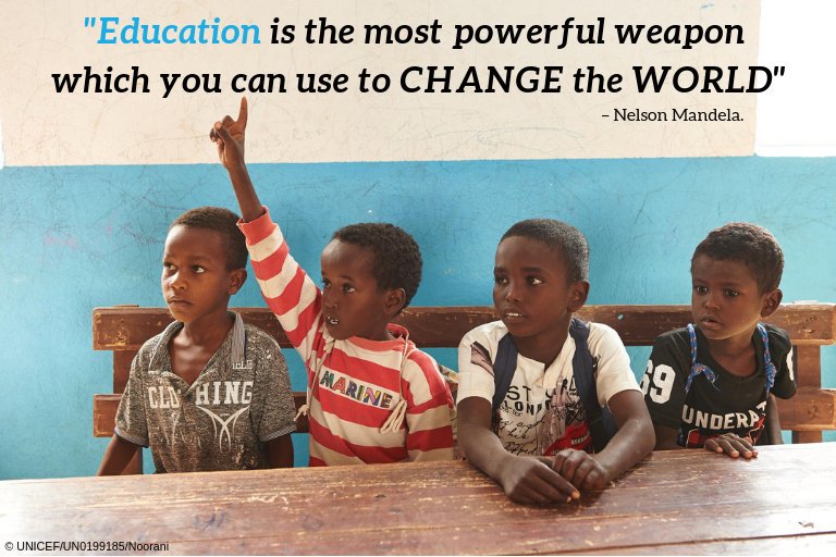 UNICEFEducation's tweet image. Every child has the right to go to school and learn. 

When that right is fully realized, education provides children with a path to opportunities and a promising future. 🌱🌼☀️