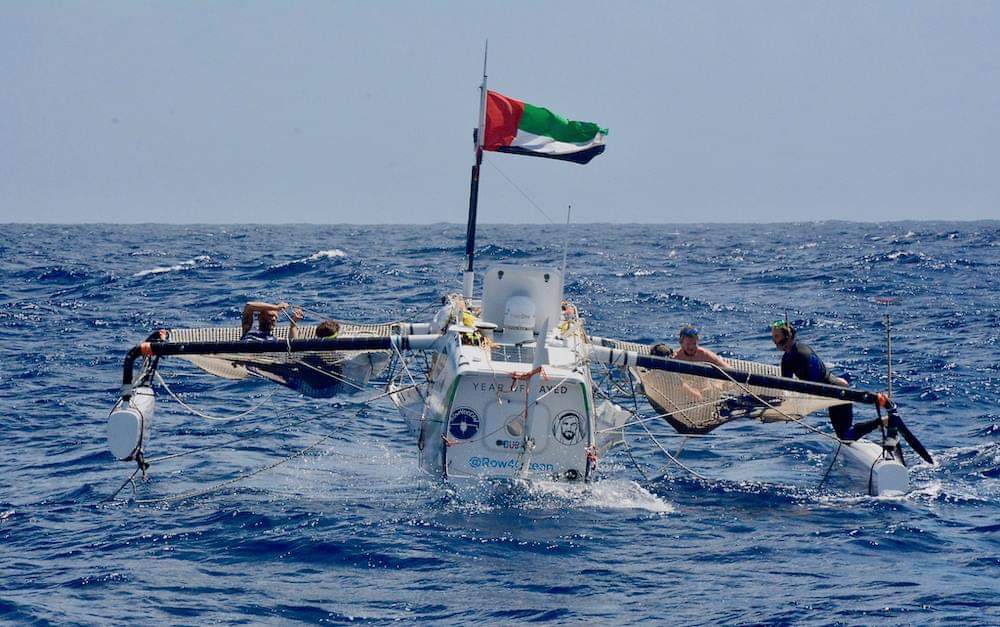 row4ocean's tweet photo. End of the row 😔😔Broken rudder stops record attempt 750nm from Paramaribo. Read the full report here: https://t.co/duLyCRsFtL 

#dpworld #vanoord #plasticfree @InmarsatGlobal #row4ocean #rowing https://t.co/WBwY4kJP4n