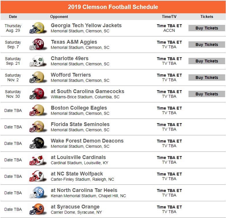 Printable Clemson Football Schedule 2025 Angil Camille