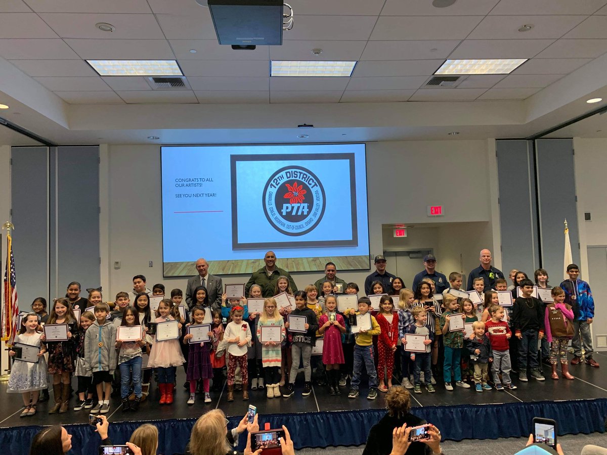 Our K-5th graders with County Sup. Stan Mantooth and special guests..First Responders from #VCFD station 52 and  #VENTURASHERIFF We honored the Heroes Around Us at our Reflections Event! #pta4kids