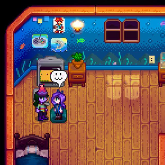 ScanlineVibes's tweet photo. Playing some Stardew Valley tonight, and I spotted a familiar JRPG poster on the wall…. xD

#StardewValley #VideoGames #Gaming #RetroGames #RetroGaming #Podcast #SDV #HarvestMoon #PixelArt https://t.co/3cE3id4RKg https://t.co/aJ6CdsJ42A
