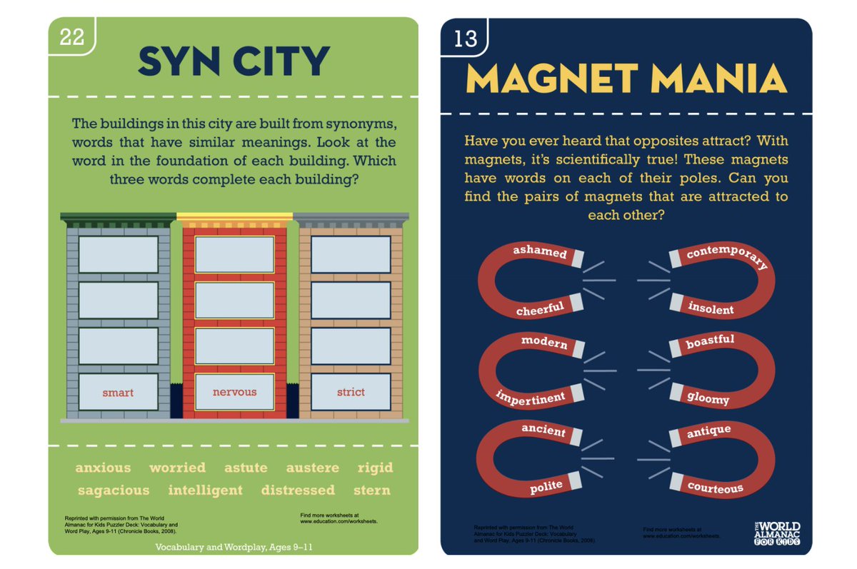 preschoolers's tweet photo. Our latest Weekly Boost features a roundup of Synonym and Antonym resources, like these (free) printables for your home or classroom: https://t.co/H1KSp1FocC. #wordstudy #fifthchat #litchat https://t.co/rjJKXEfeia