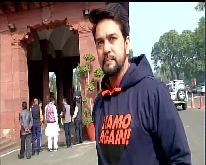 smitaprakash's tweet image. Fashion statement by Anurag Thakur in Parliament today