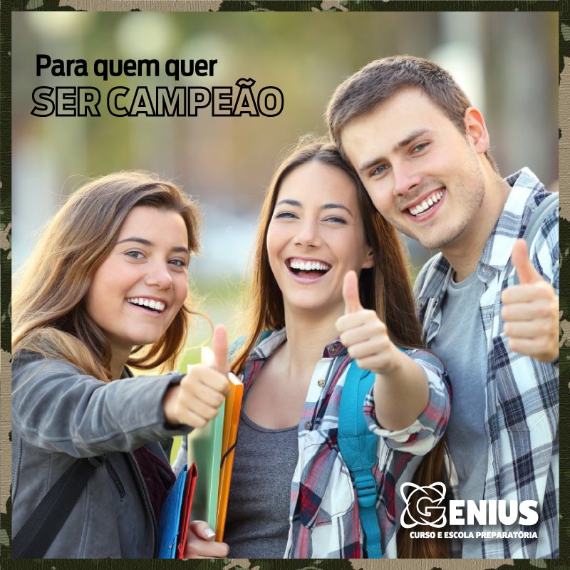 cursogeniusctba's tweet photo. Escolha as melhores escolas e universidades, mas não abra mão do melhor Curso Preparatório: #CursoGenius #ColégioMilitardeCuritiba #cmc #LíderemAprovação #cpm #ColégiodaPolíciaMilitar #PolíciaMilitarPR https://t.co/EU79h5KsxV