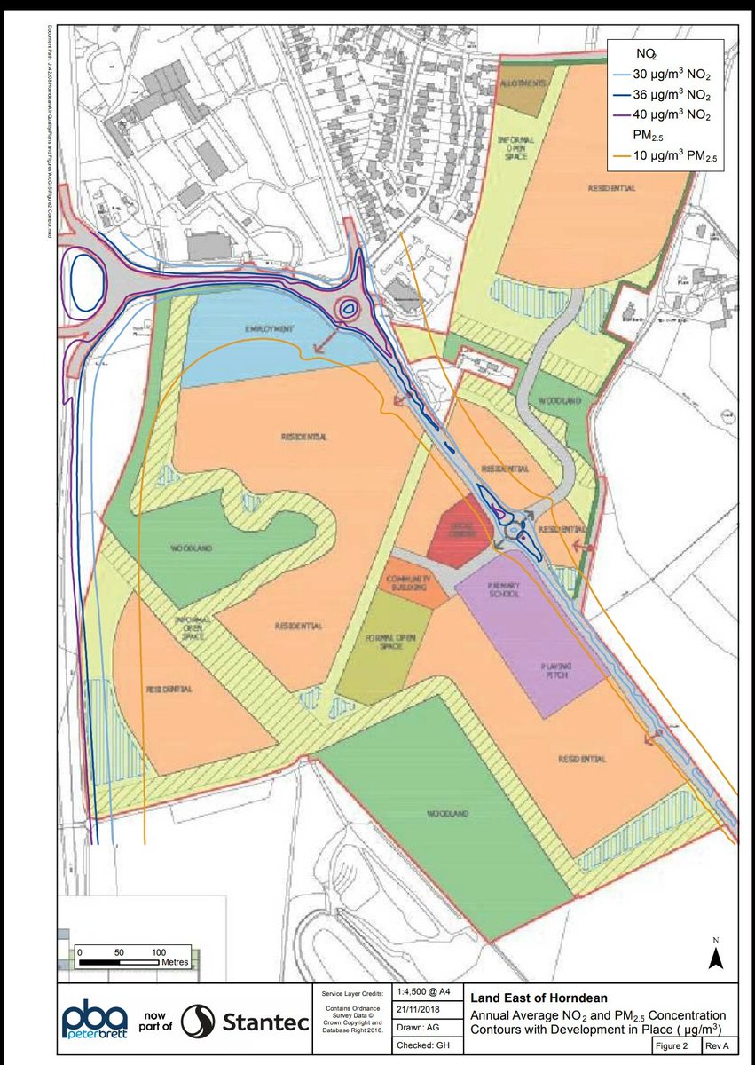 WloovilleAir's tweet image. Just looking at the #landEastOfHorndean development. predicted increases #NO2 and #PM25 and #PM10 predicted at a number of houses and the local @HazletonCommon , #horndean. #cowplain 
It&apos;s a car centric development, we need alternatives!