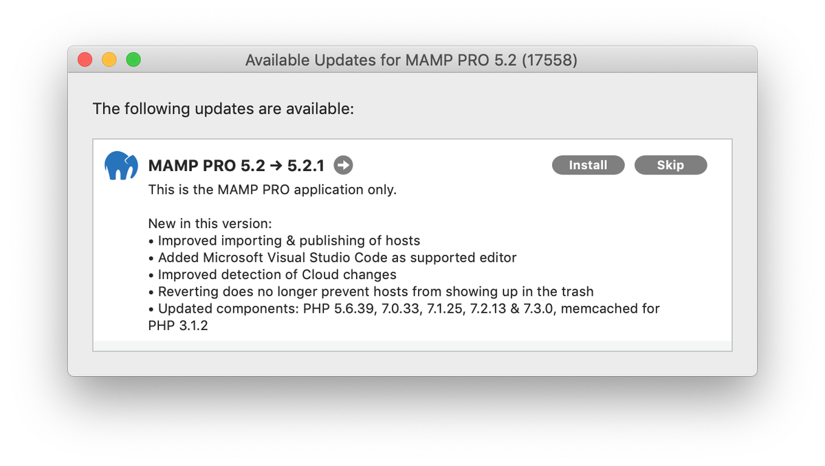 mac update php 7