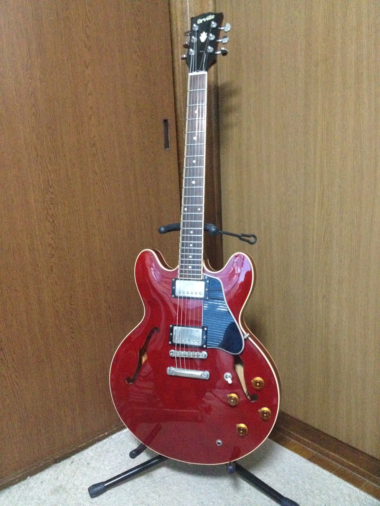 Getter02 On Twitter Getter02のギターやベースなど 23 オービル Es335 アイバニーズのセミアコを手放した後に Es335のコピーモデルが欲しくなり購入 セミアコらしくふくよかだがハイがしっかり出る音で セレクターやvolとtoneで更に様々なバリエーションの音が出せる