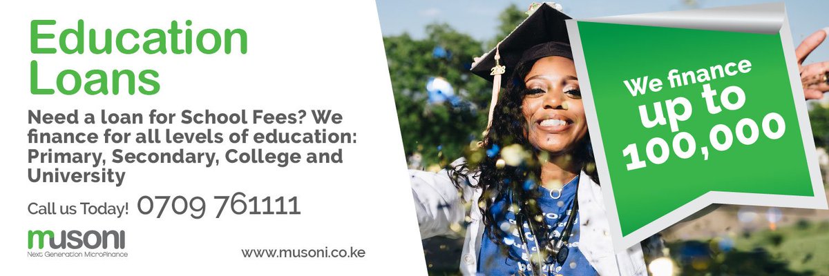 MusoniKenya's tweet photo. Are you looking for money to pay school fees? send your children #backtoschool by taking an edufinance loan from us today! call 0709 761 111 #MusoniMicrofinance https://t.co/1WQv21texf