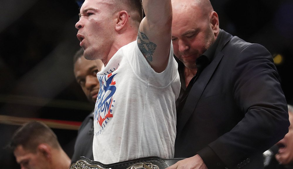 MMAJunkie's tweet photo. Colby Covington: Dana White is a piece of (expletive) person with no morals or values https://t.co/M7dpFZwsEC https://t.co/4RZv8YSY3L