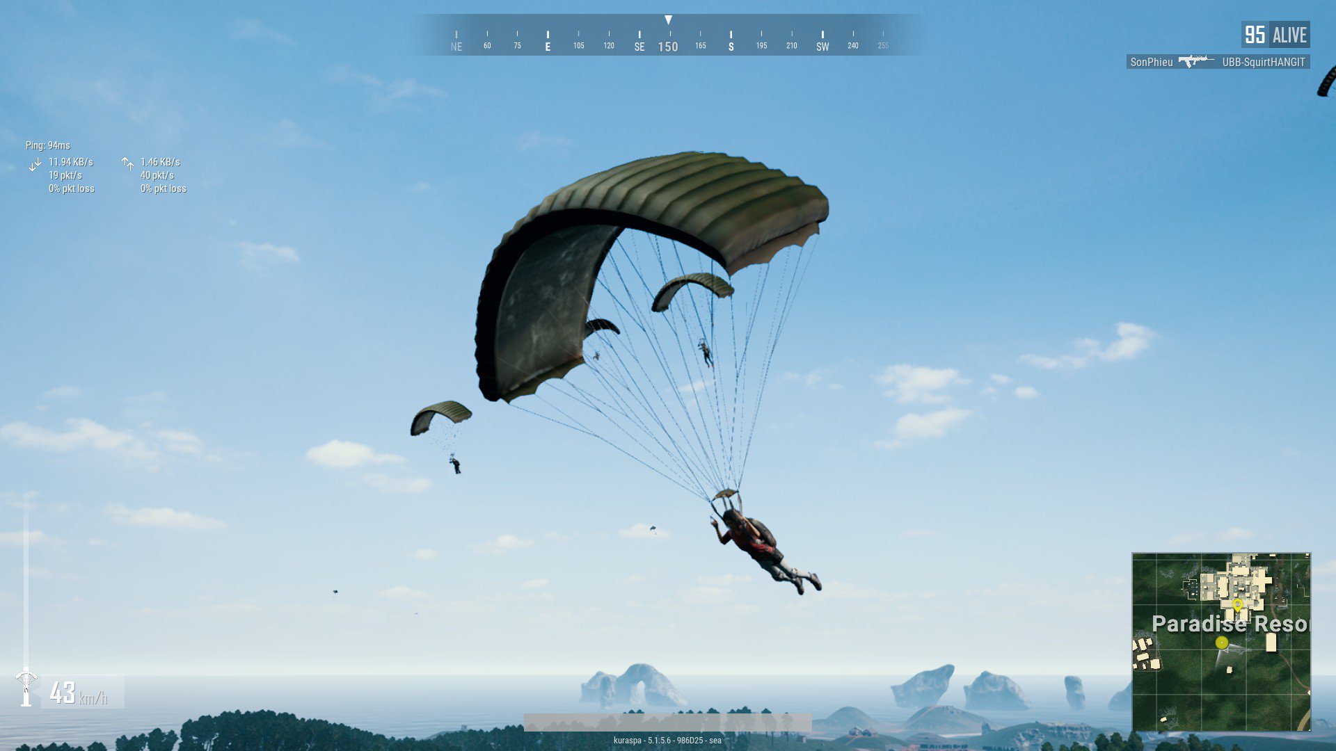 鯨 大胆不敵 連帯 Pubg パラシュート ファンネルウェブスパイダー タイト きらきら