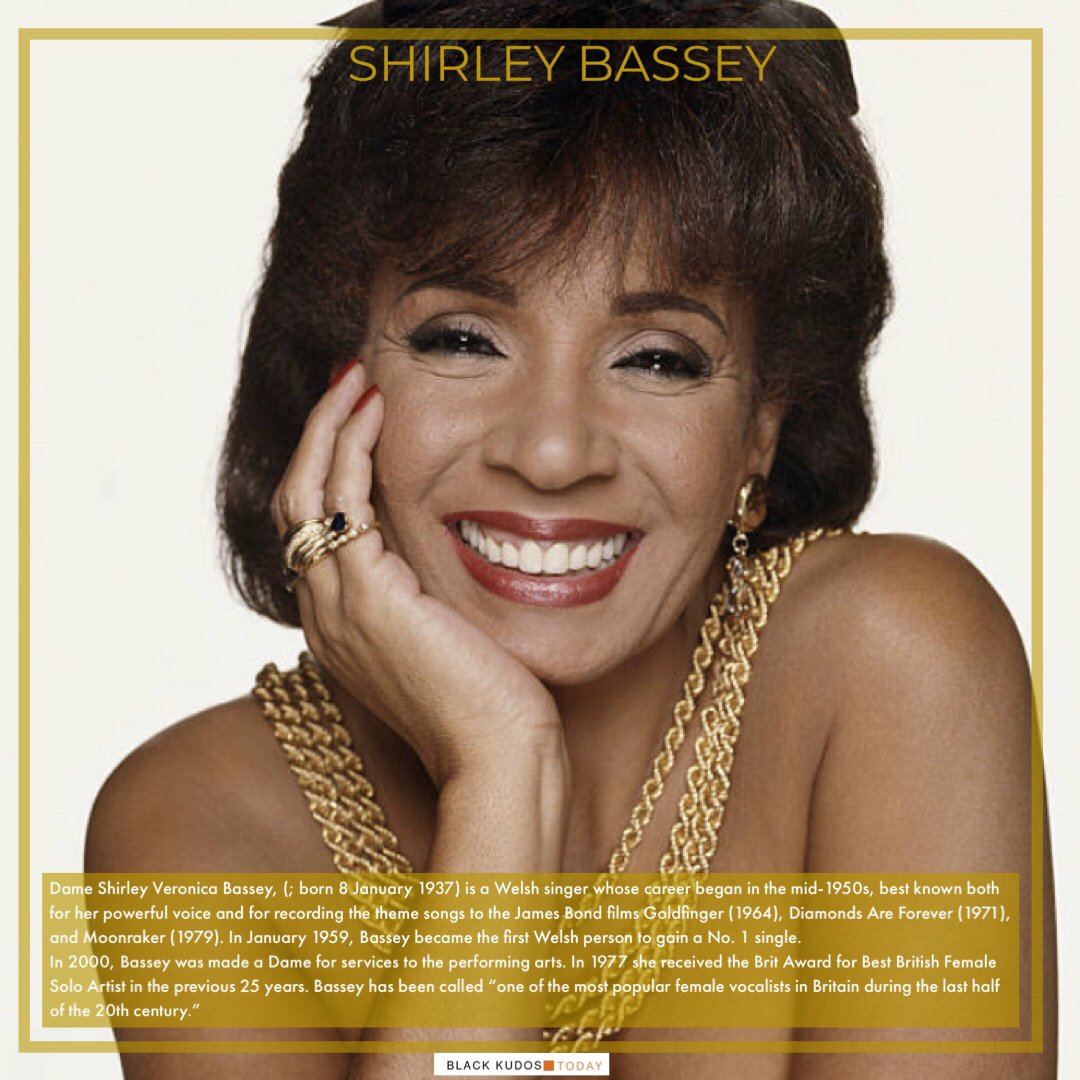 Happy Birthday to Shirley Bassey.
 