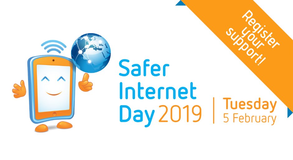 🤗Yay! #SaferInternetDay is less than one month away! Have you already registered your support? Remember, we can all work 'Together for a better internet' - all year round, not just on #SID2019! 
🤝bit.ly/supportSID