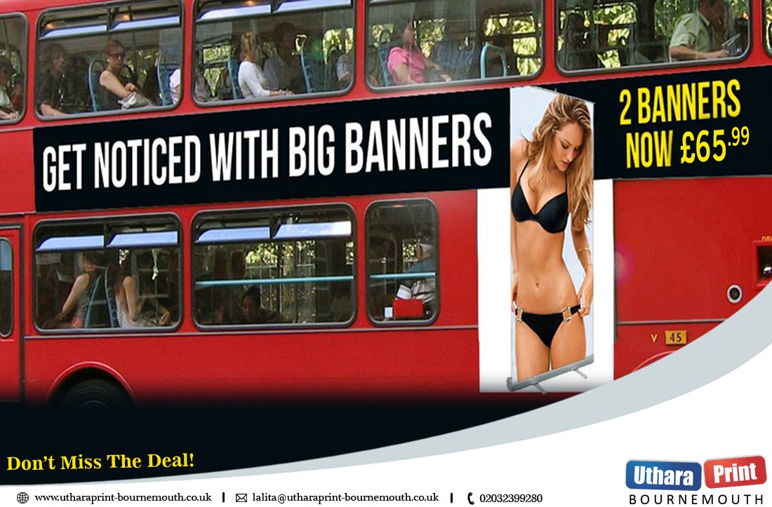 SimonsGrace1's tweet photo. Hi! Awesome offer from #UtharaPrint!
Get 2 #banners of size 850X2000 mm in just £65.99 only and 1 is £35.99.
Prices are exclusive of VAT.

To claim this offer, please send me an email at lalita@utharaprint-bournemouth.co.uk or comment directly. 
Your one-stop online print shop. https://t.co/q8D4BYASAd