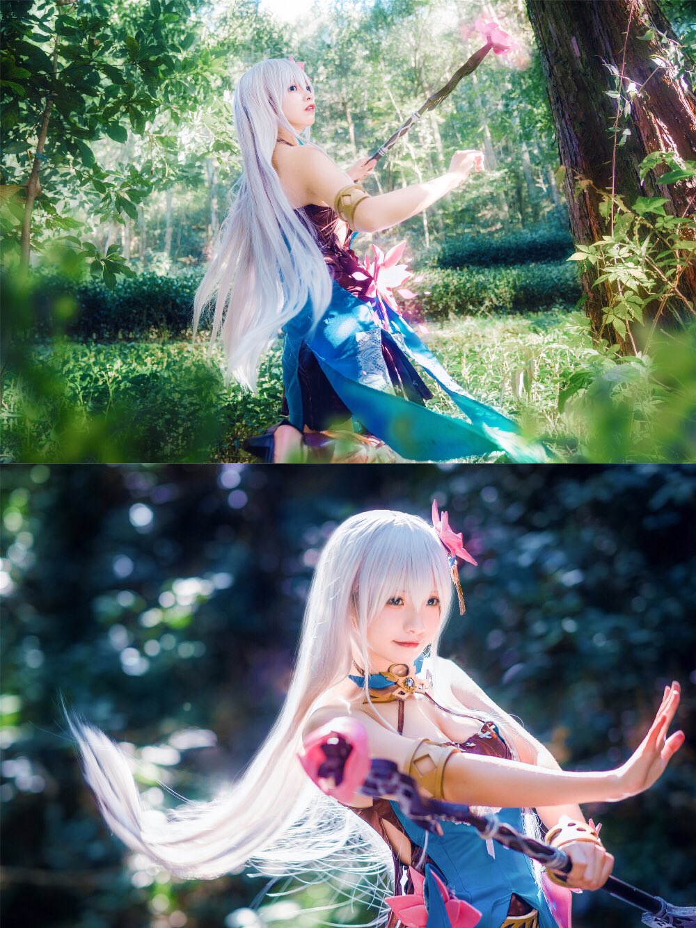 画像,【白の神】アーシャ コスプレ「アルフィンを傷つけるやつは、許さない！」（2/2）#サファイアスフィア#サファスフィ https://t.co/aI0NuYV0f…