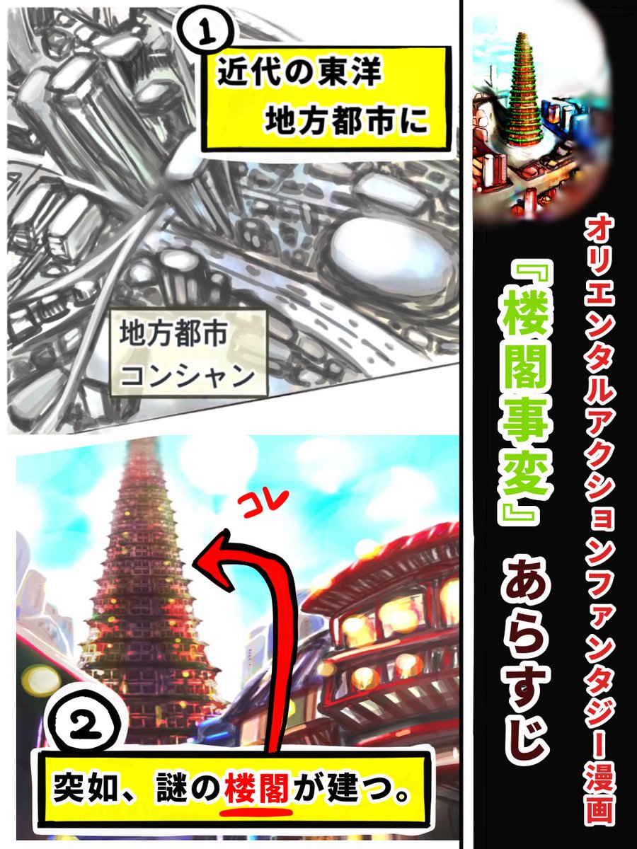 mokichir1's tweet image. アイビスで公開してるオリジナル漫画の超ザックリあらすじ。ジャンルはオリエンタルアクションファンタジー、基本ゆるふわ進行です。
#ibispaint  #オリジナル漫画