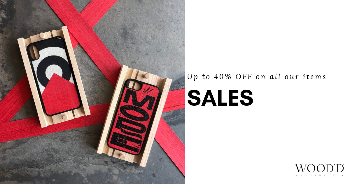 To those who didn't know it yet: it's SALES time!
🚀Fly to woodd.it 
🔥Enjoy up to 40% OFF
🎁Treat yourself 
👉 ow.ly/pOjp30ndqGO 👈