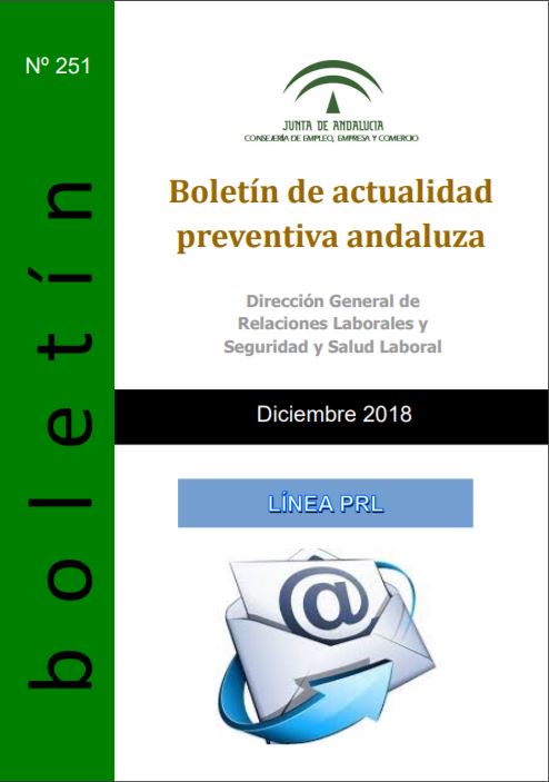 LineaPRL's tweet image. Aquí podéis consultar el último número del Boletín de actualidad preventiva andaluza de @EmpleoJunta lajunta.es/15ryh