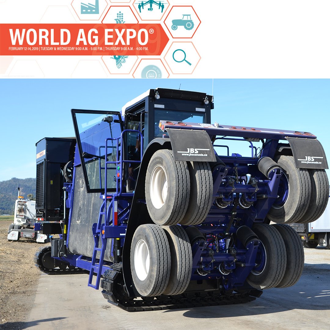 jbs_equipment's tweet photo. We will be exhibiting at the @World_Ag_Expo in Tulare, California from February 12-14th. We will be at exhibit space DS 103.
#jbs #jbscanada #jbondandsons #tradeshow #wae19 #worldagexpo #worldag #farmshow https://t.co/hVUKJiWmjM