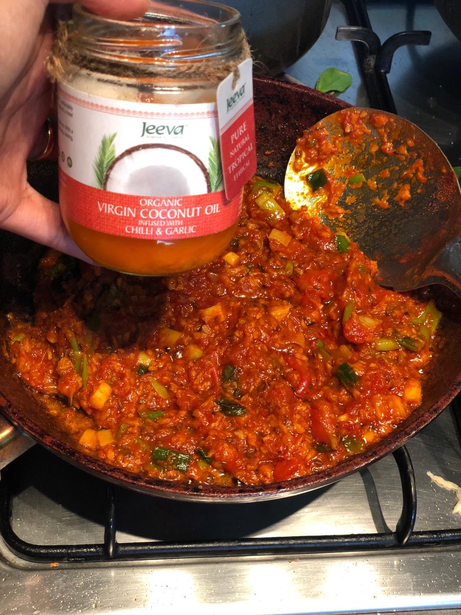 The start of something utterly delicious bit.ly/2FdDjp3 enhanced with @Jeeva_Naturals #coconutoil with chilli & garlic #VeggieVeggieGood #Vegan 🌱