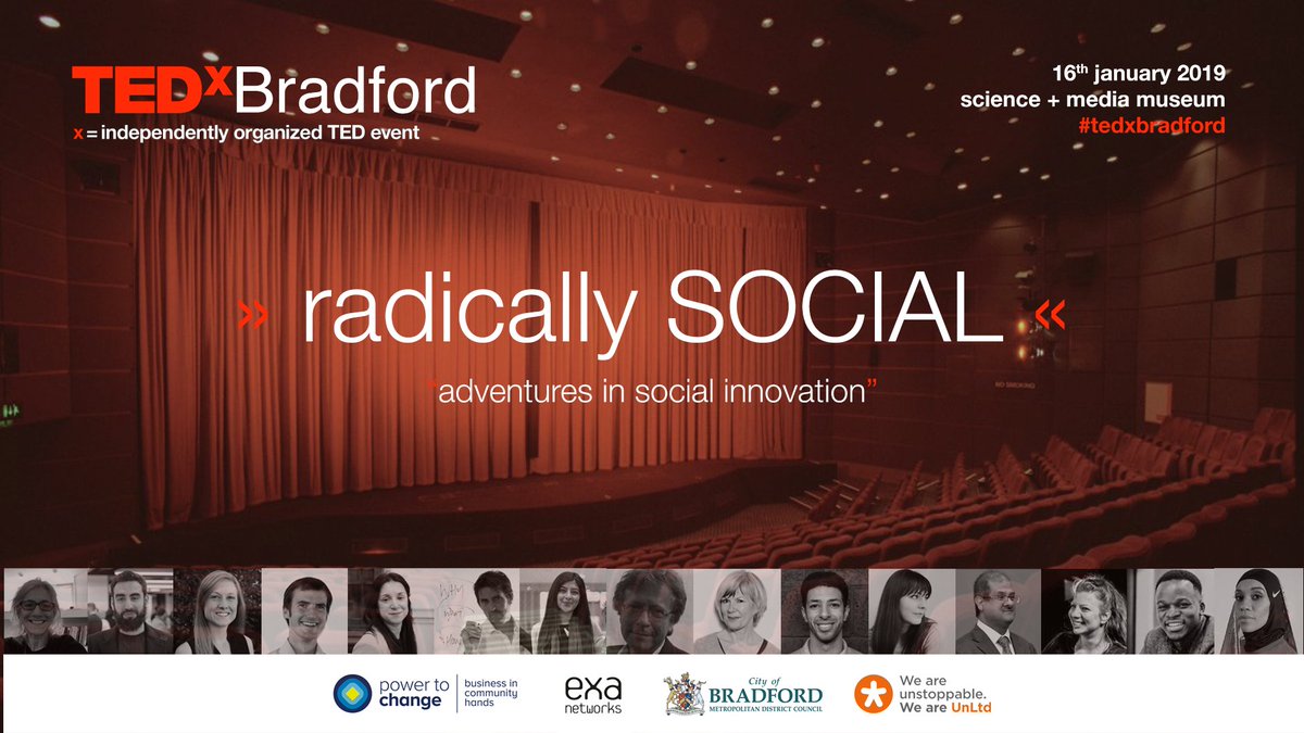 Next Northern TEDx is <a href="/TEDxBradford/">TEDxBradford</a> always excellently curated by <a href="/imran/">$</a> happening Wed 16 Jan <a href="/mediamuseum/">National Science and Media Museum</a>. Checkout.. tedxbradford.com/speakers/ #TEDxBradford