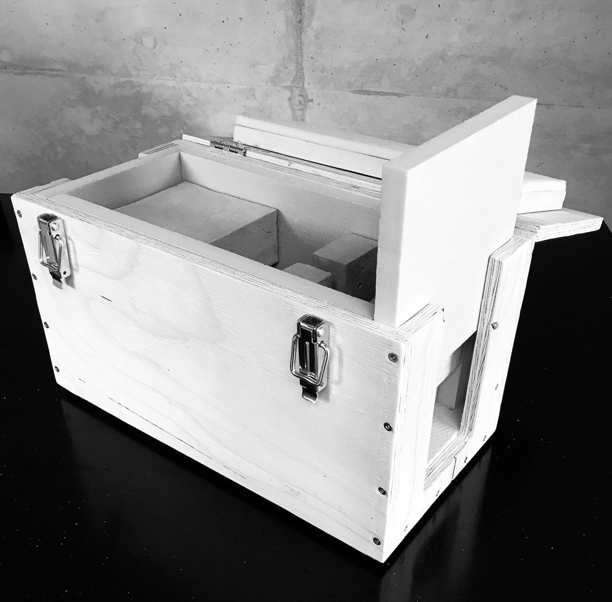 anahworks's tweet photo. THE LAST HOUSE #concrete #model of #ANAH @anahworks still in its box unveiled&amp;exhibited @art_omi #EXITarchitecture #show #exhibition #architecture #ArchitectureOmi #2017ArchitectureResidency @wjames_com @wolfnovak @KonykKonykc @CenterForArch opening #saturday 2pm #GhentNY #ArtOmi https://t.co/vn124iPkFW