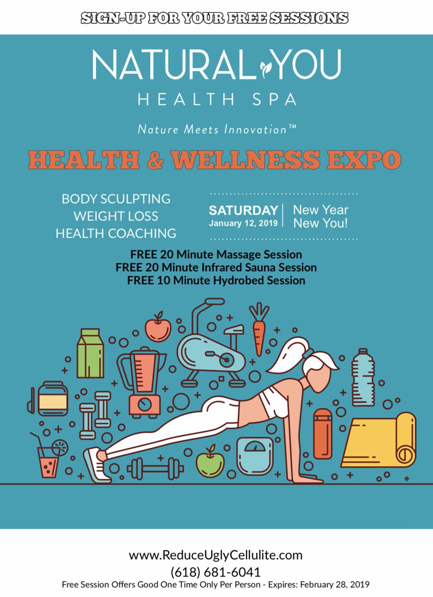 AllThingsDiet's tweet photo. Free massage! Free infrared sauna! Free hydrobed! With sign in at the event 
Don’t miss this amazing event!! Come out to get lots of free goodies at our table!! 
Also free New You Body Sculpting sessions with qualifying purchase! 
618-681-6041 https://t.co/OKwkNGDt56