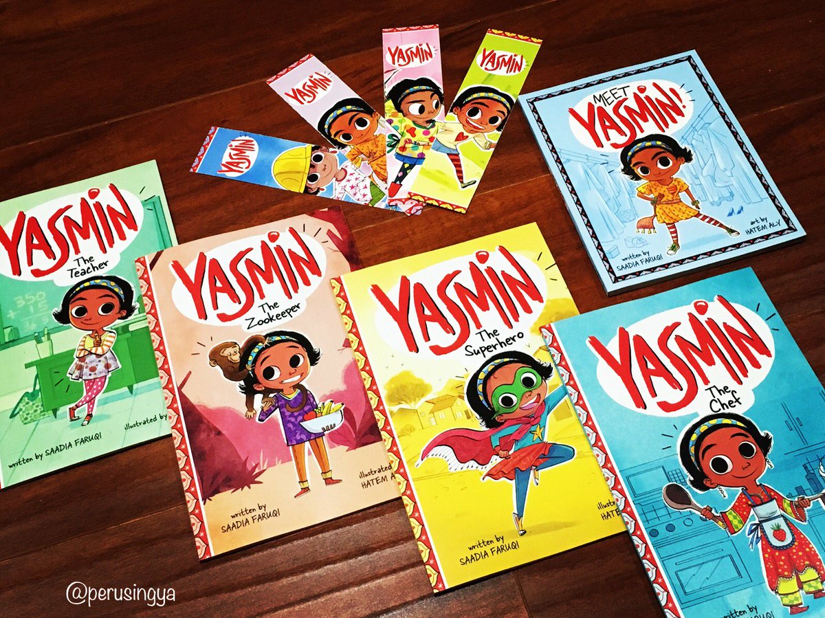 My almost 3 year old niece calls Yasmin 'my friend' & loves to 'read' the stories to me. Thank you .@SaadiaFaruqi for writing a story my niece loves, .@metahatem for the adorable illustrations, & .@CapstonePub for recognizing the importance of #diversekidlit. #muslimshelfspace