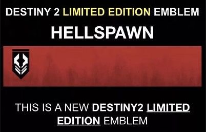 Lynchontwitch's tweet photo. Hey folks, I'll be doing a giveaway for the Destiny 2 Emblem "Hellspawn".

All you need to do is Follow, Like &amp; Retweet for a chance to win.
The winner will be picked on Sunday 13/01/2019 at Noon.

There will be another 2 codes going on the channel tomorrow Wednesday at 2pm uk <3 https://t.co/PD8vovHKyd