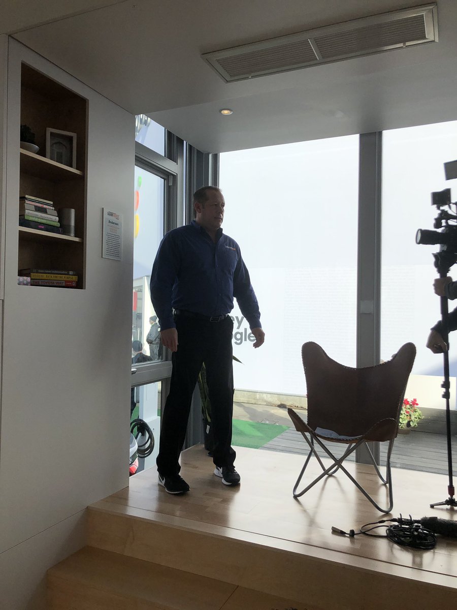 ElizaCClark's tweet photo. Kicking off the day for @AndersenCorp at #CES2019 at #thealignproject featuring #andersenwindows #ESeries #Verilock and Yale #smarthome lock #technology https://t.co/bm9lI6YIz1