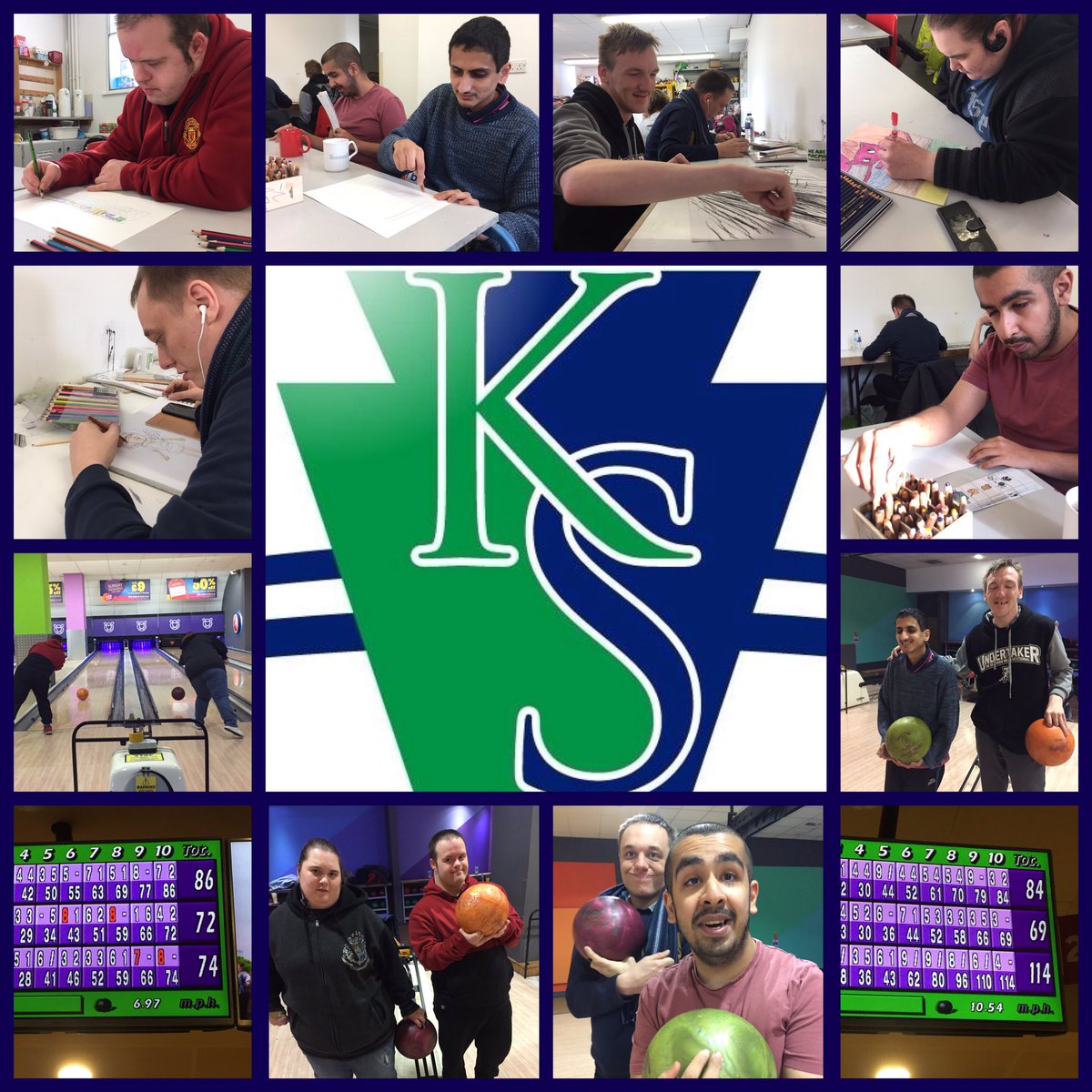 KeystonesCentre's tweet image. So good to be back where we belong!! 
Great morning with @Wild_Colours Art @WatersideArts starting off our Keystones week creatively, lunch with friends &amp;amp; an afternoon of Ten Pin Bowling!
It’s like we’ve never been away!! 
#FunFriendsInclusion #Keystones #Community