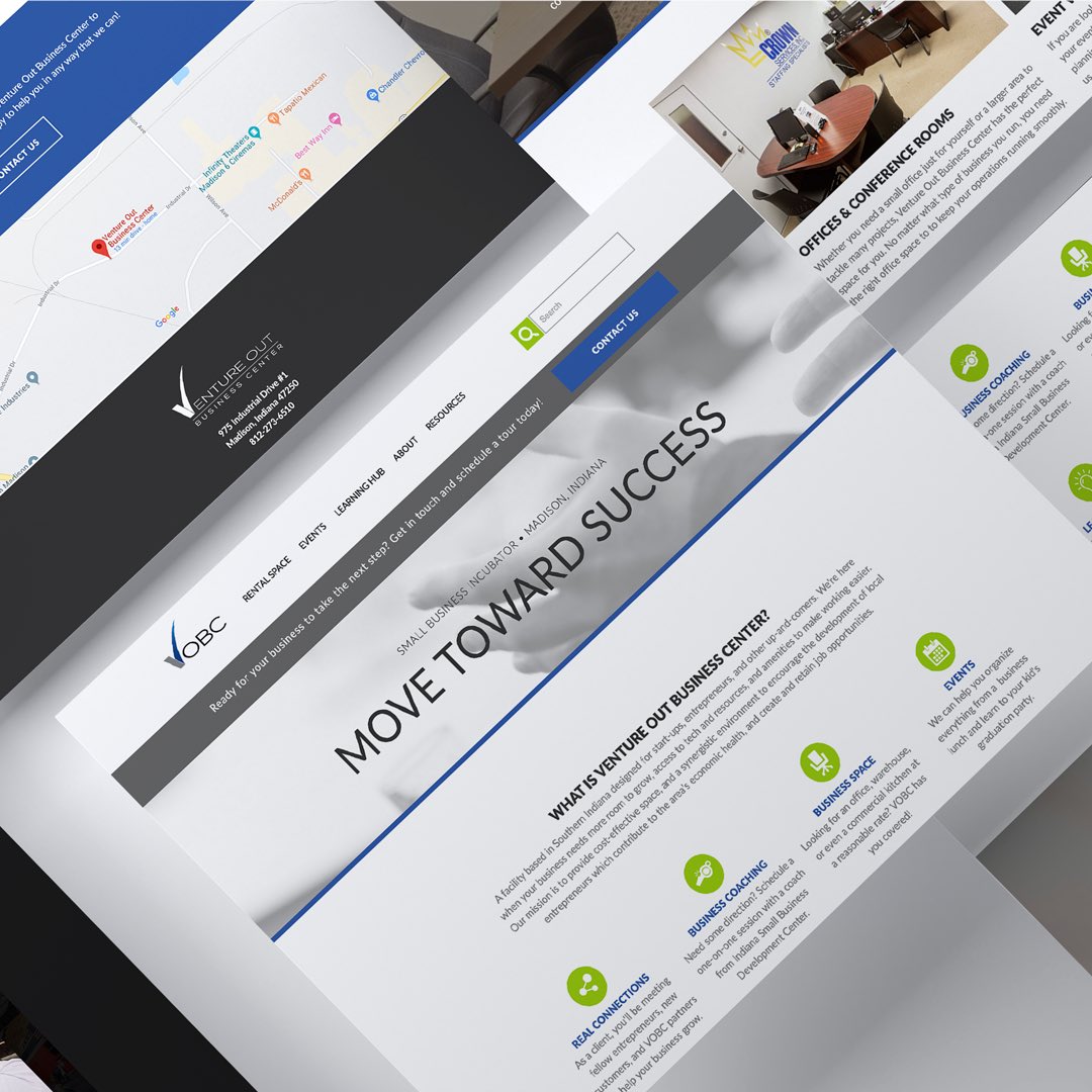 philmanning_DW's tweet photo. PMDC recently finished redesigning the website for Venture Out Business Center. COMING SOON: special deals exclusively for VOBC clients! https://t.co/S3Ye36ig54. #graphicdesign #specialdeal #webdesign #vobc #madisonindiana #smallbusiness #incubator https://t.co/9qn4iTQoL4