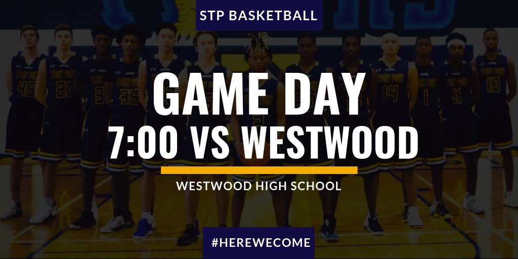 Stony Point Tiger Basketball (@stptigerbball) on Twitter photo π #STPBasketball π Westwood
π Westwood High School
β± Tip-Off 5:30 & 7:00
π£ <a href="/StonyPointHS/">Stony Point H S</a> #BeLoud
π₯ #HereWeCome π #STPBasketball π Westwood
π Westwood High School
β± Tip-Off 5:30 & 7:00
π£ <a href="/StonyPointHS/">Stony Point H S</a> #BeLoud
π₯ #HereWeCome