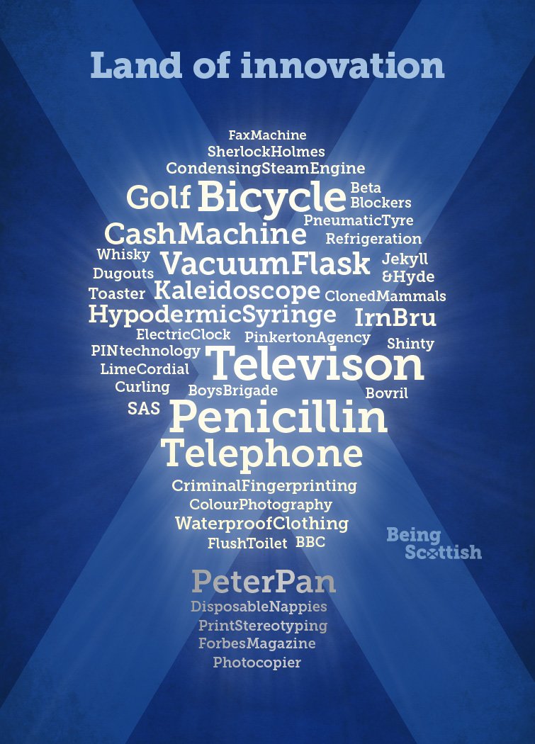 All invented or discovered by Scots. The bulb's no' big enough tae fit them all in though. #TuesdayThoughts #TuesdayMotivation